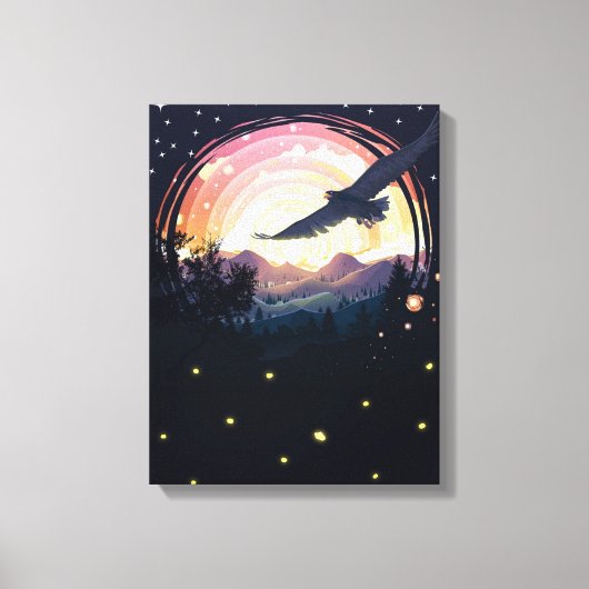 Black Eagle Canvas Print Leinwanddruck (Vorderseite)