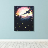 Black Eagle Canvas Print Leinwanddruck (Insitu (Holzboden))