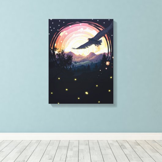 Black Eagle Canvas Print Leinwanddruck (Insitu (Holzboden))