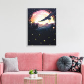 Black Eagle Canvas Print Leinwanddruck (Insitu (Wohnzimmer))