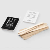 Black Eat Drink und Sei Verheiratet Hochzeitsprogr Fächer (Non-assembled)
