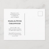 Black Eat Drink Wir Got Verheiratet Retro Elopemen Postkarte (Rückseite)