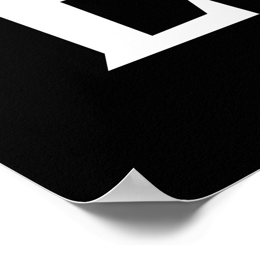 Black Eat Here Wall Art Poster Print (Ecke)