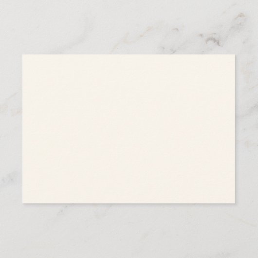 Black & Ecru Monogram Wedding Reception Begleitkarte (Rückseite)