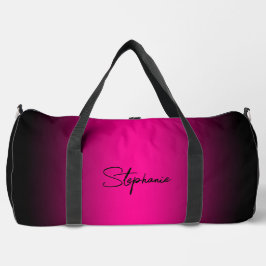 Black Edge Magenta Gradient Duffle Bag