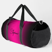Black Edge Magenta Gradient Duffle Bag (Rechte Ecke)