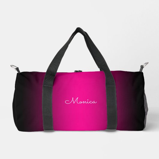 Black Edge Magenta Ombre Duffle Bag (Vorderseite)