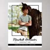 Black Edgy Abstrakt Torn Foto Abschluss Poster (Vorne)