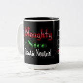 Black Edition von Naughty oder Nice Gamer Zweifarbige Tasse (Vorderseite Links)