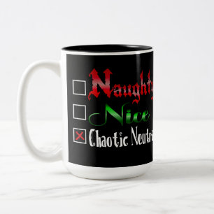Black Edition von Naughty oder Nice Gamer Zweifarbige Tasse