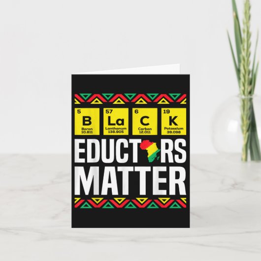 Black Educators Black History Month Pride Teacher Karte (Vorderseite)