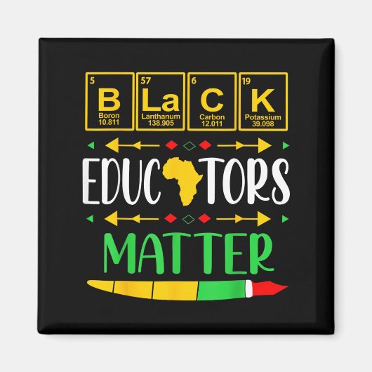 Black Educators Matter Geschichtsmonat Afrika Magnet (Vorne)