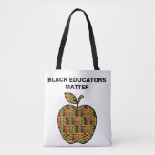 Black Educators Matter Kente Cloth Apple Teacher Tasche (Vorderseite)