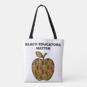 Black Educators Matter Kente Cloth Apple Teacher Tasche (Rückseite)