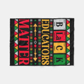Black Educators Problem Black History Pride Period Fleecedecke (Vorderseite (Horizontal))