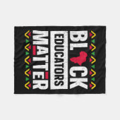 Black Educators Problem Teacher Black History Mont Fleecedecke (Vorderseite (Horizontal))