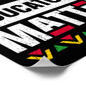 Black Educators Problem Teacher Black History Mont Poster (Ecke)