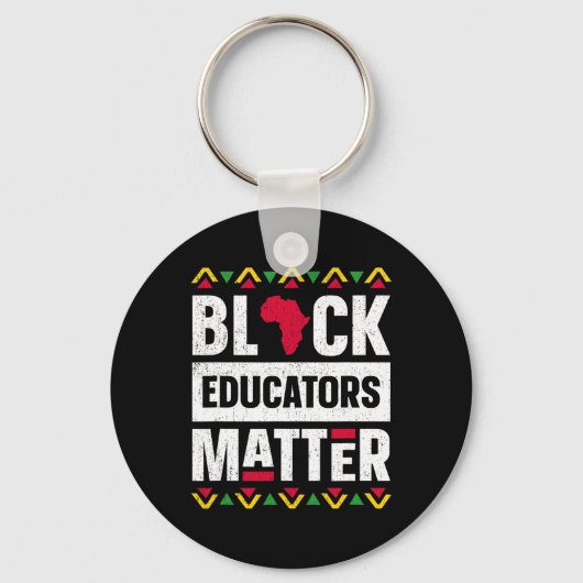 Black Educators Problem Teacher Black History Mont Schlüsselanhänger (Vorderseite)
