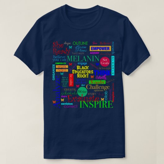 Black Educators Rock African American Teacher Educ T-Shirt (Design vorne)