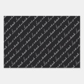 Black Eid Mubarak Bilingual Geschenkpapier Set (Vorderseite 2)