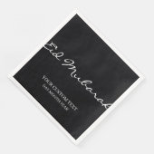 Black Eid Mubarak English Custom Serviette (Ecke)