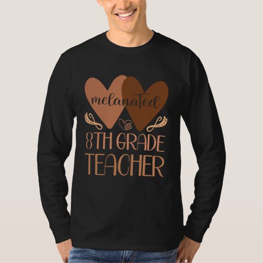 Black Eighth Grade Teacher Black History Women Afr T-Shirt (Vorderseite)