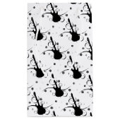 Black Electric Gitarre mit floralem Muster Kleine Geschenktüte (Rückseite)