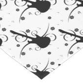 Black Electric Gitarre mit floralem Muster Kurzer Tischläufer (Ecke)