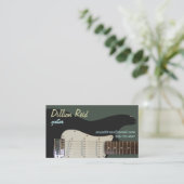 Black Electric Guitar Business Card Visitenkarte (Stehend Vorderseite)