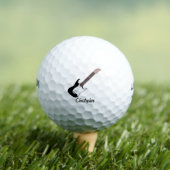 Black Electric Guitar Design Golfball (Insitu T-Shirt)