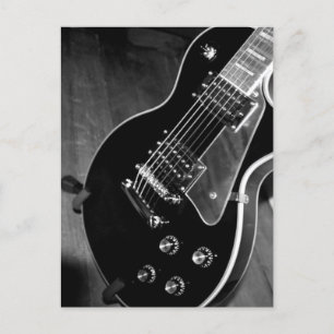 Black Electric Guitar Postkarte