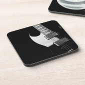 Black Electric Guitar Untersetzer Set (Linke Seite)
