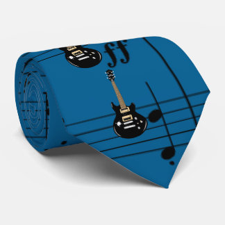 Black Electric Guitars Royal Blue Krawatte
