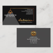 Black Elegance Luminous Gold Electric Wire Visitenkarte (Vorne/Hinten)