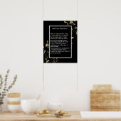 Black Elegance Wedding Poster (Küche)