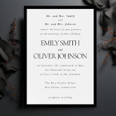 Black Elegant Classic Frame Wedding Parents Host Einladung