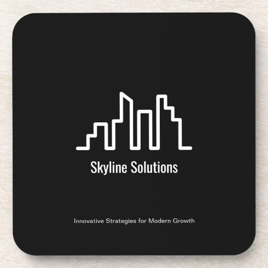 Black Elegant Cork Back Branded Untersetzer Set vo (Vorderseite)