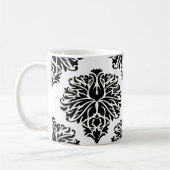 Black Elegant Damask Kaffeetasse (Links)