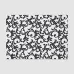 Black Elegant Damask Print Seidenpapier<br><div class="desc">Black Elegant Damask Print</div>