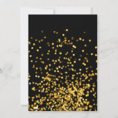 Black Elegant Duale Geburtstagsoiree Einladung (Rückseite)