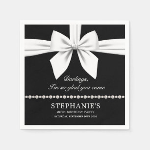 Black Elegant Extravagant Tiffany Geburtstagsgesch Serviette