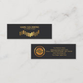 Black Elegant Gold Stock Graph Devisenhändler Mini Visitenkarte (Vorne/Hinten)