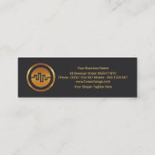 Black Elegant Gold Stock Graph Devisenhändler Mini Visitenkarte (Rückseite)
