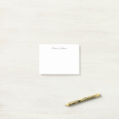 Black Elegant Handwriting Personalized Name Desk Post-it Klebezettel (Auf Schreibtisch)