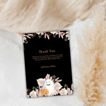 Black Elegant Little Boo Boho Ghost Baby Shower