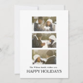 Black Elegant Merry Christmas Greeting Photo Einladung (Vorderseite)