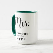 Black Elegant Mr. Husband Ehefrau Wedding Couple Tasse (Vorderseite Links)