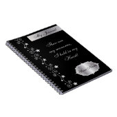 Black Elegant Personalize Journal Notebook Notizblock (Rechte Seite)