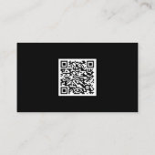 Black Elegant QR Code Wedding Registry Geschenk Begleitkarte (Rückseite)