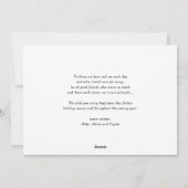 Black Elegant Script Blühe Frohe Weihnachten (Rückseite)